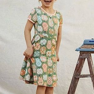 MATILDA JANE Just Imagine Cece Dress Knit Twirl Apples Pears Bow Youth 12 EUC